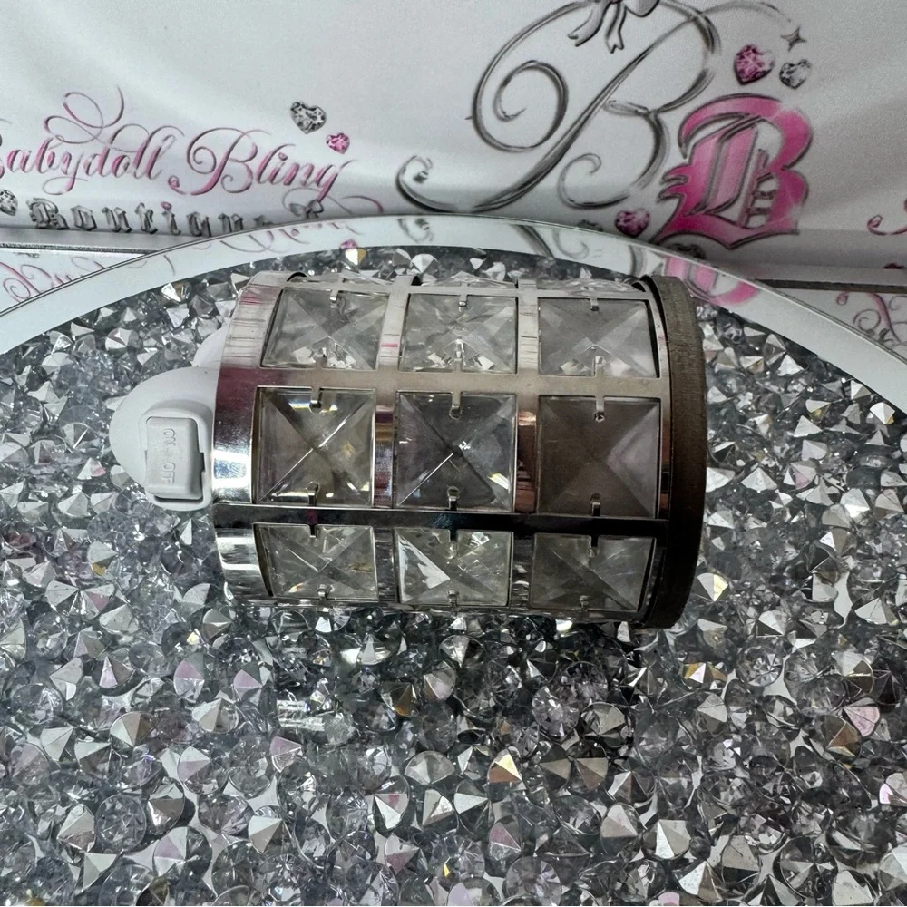 3 Scent wax warmer plug in wall diamond bling crystal Silver Crystal Wall Sconce